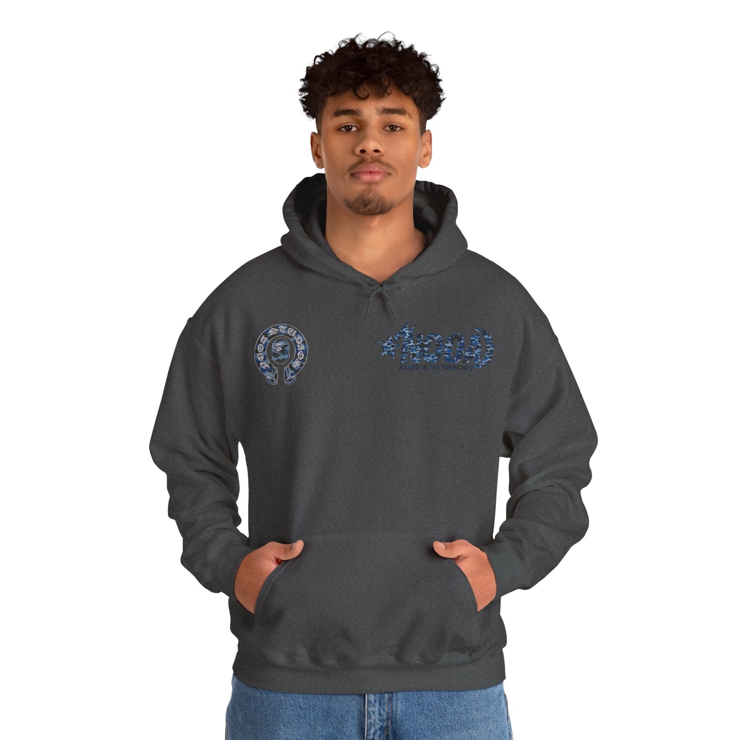 NOOA Logo Hoodie — 'Based in the Trenches' Graphic Pullover
