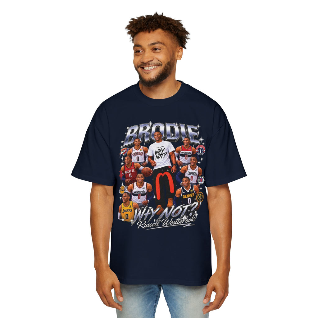 Westbrook 'The Beast' Graphic Tee — Retro Basketball Collage Shirt