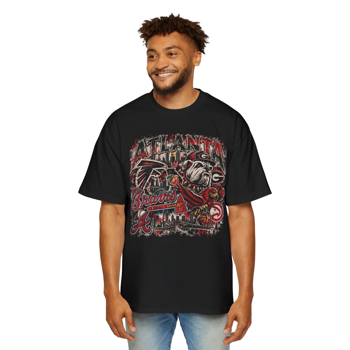 Atlanta Sports Graphic Tee - Falcons & Braves Vintage Mashup