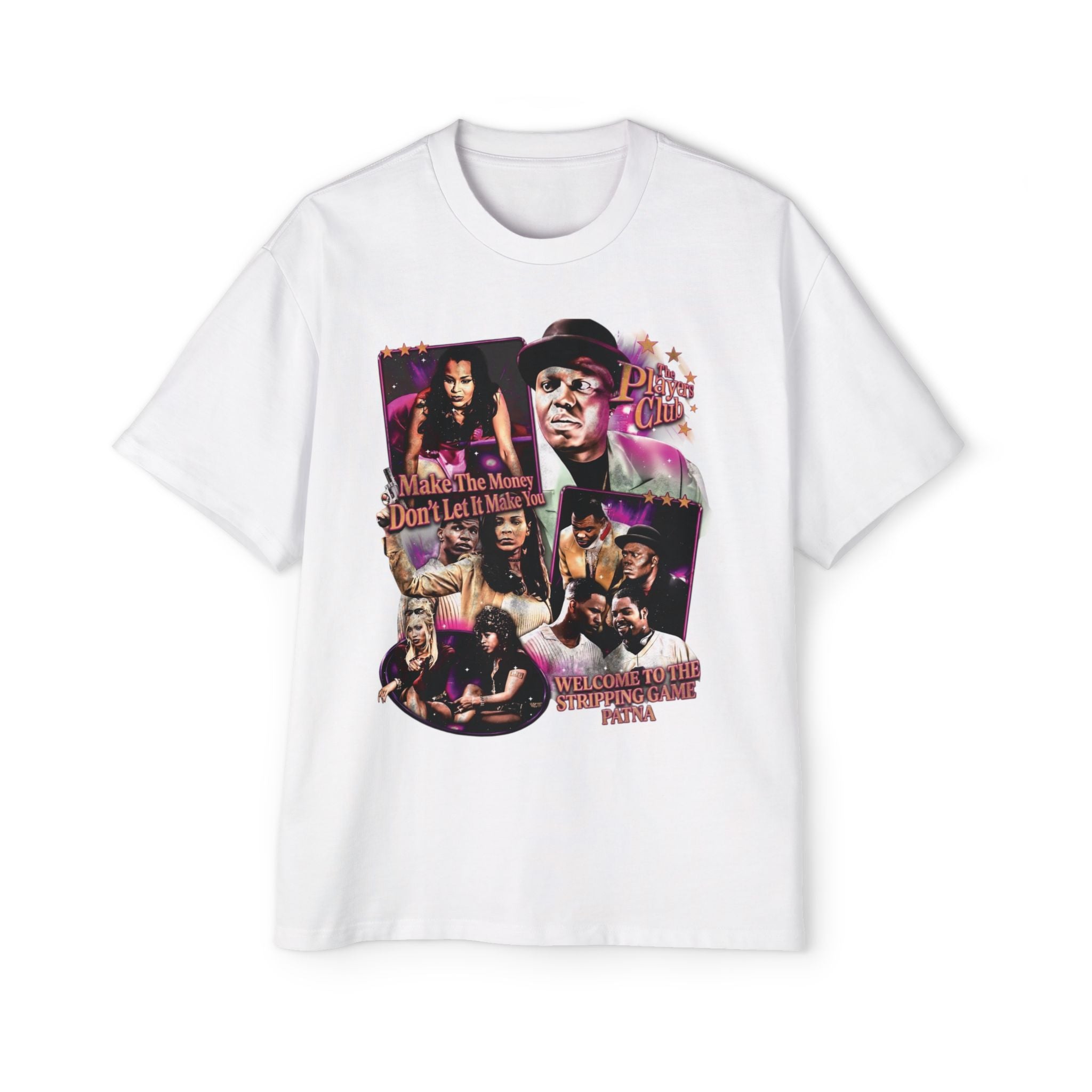 Men's Oversized Tee — Retro Hip-Hop Collage "Don't Let it Move" Graphic