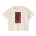 Boxy Tee — Curvy Silhouette & Bling Graphic Women's Cropped T-Shirt
