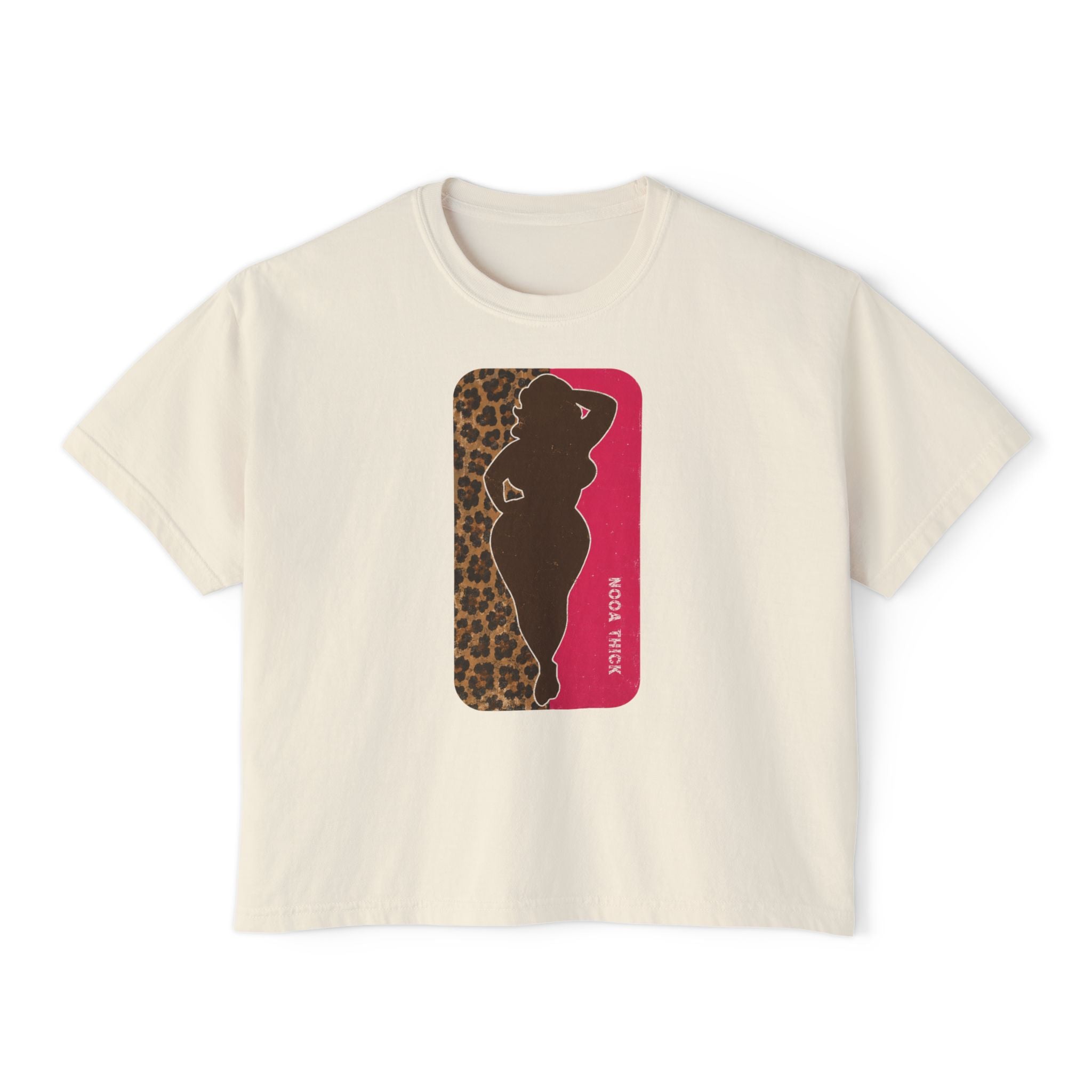 Boxy Tee — Curvy Silhouette & Bling Graphic Women's Cropped T-Shirt