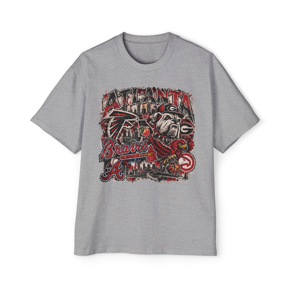 Atlanta Sports Graphic Tee - Falcons & Braves Vintage Mashup