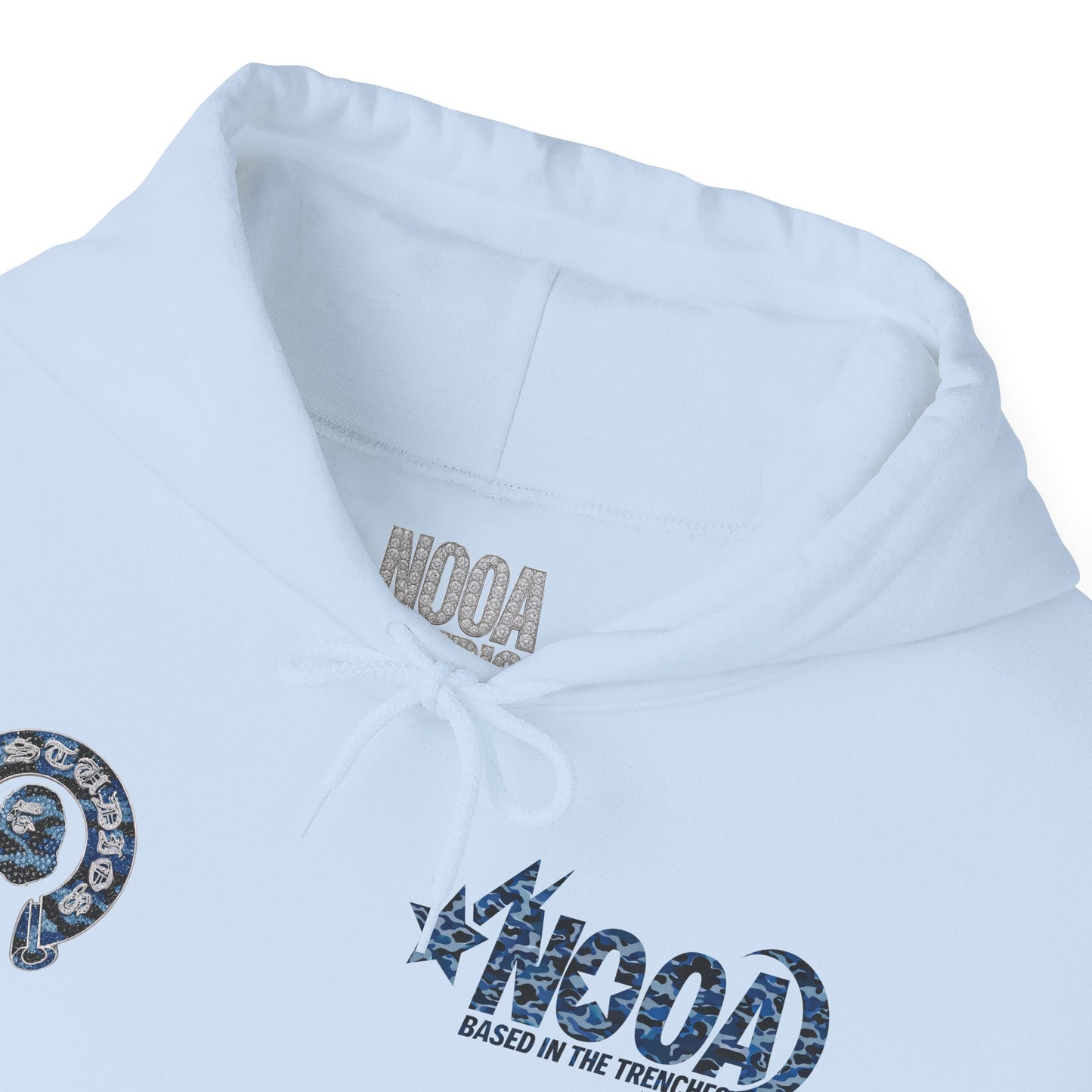 NOOA Logo Hoodie — 'Based in the Trenches' Graphic Pullover