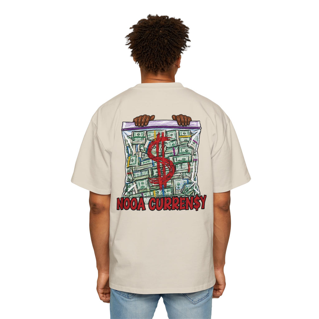 Money Bag Graphic Tee — "Nooa Currency" Oversized Men’s T-Shirt