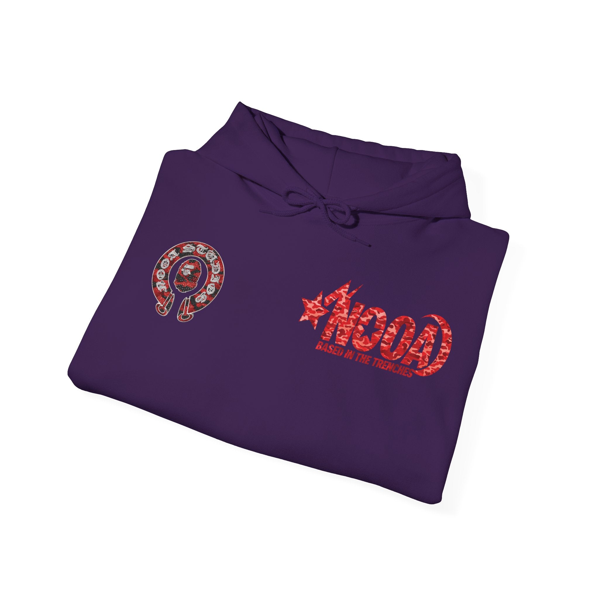 NOOA 'Based in the Trenches' Graphic Hoodie — Retro Star Logo Pullover
