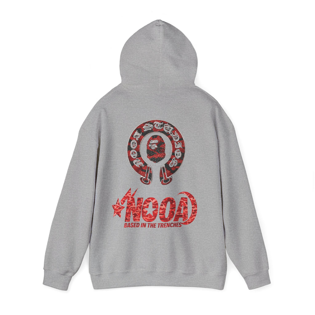 NOOA 'Based in the Trenches' Graphic Hoodie — Retro Star Logo Pullover
