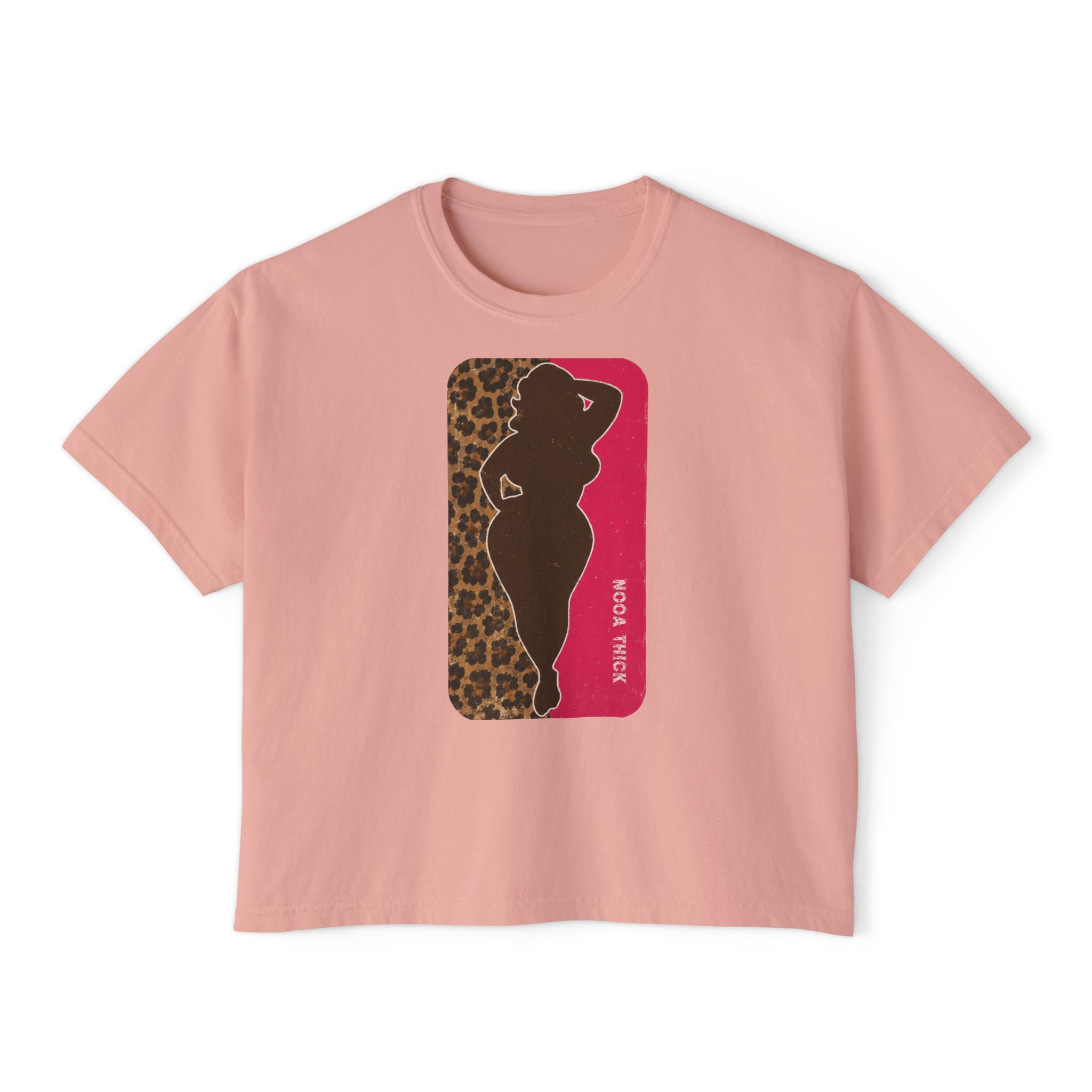Boxy Cropped Tee— Curvy Silhouette & Bling Graphic Women's Cropped T-Shirt