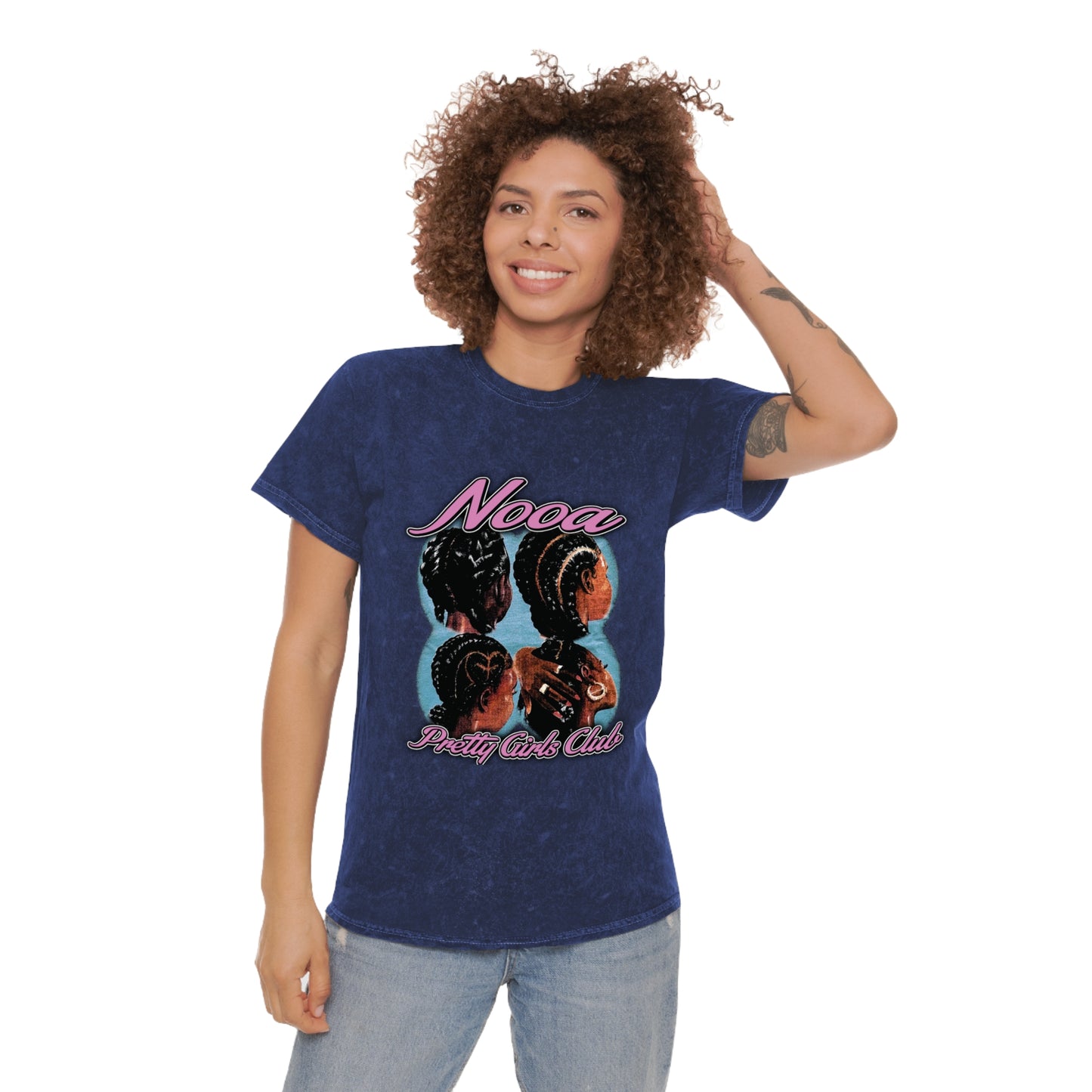 PRETTY GIRLS Womens Mineral Wash T-Shirt