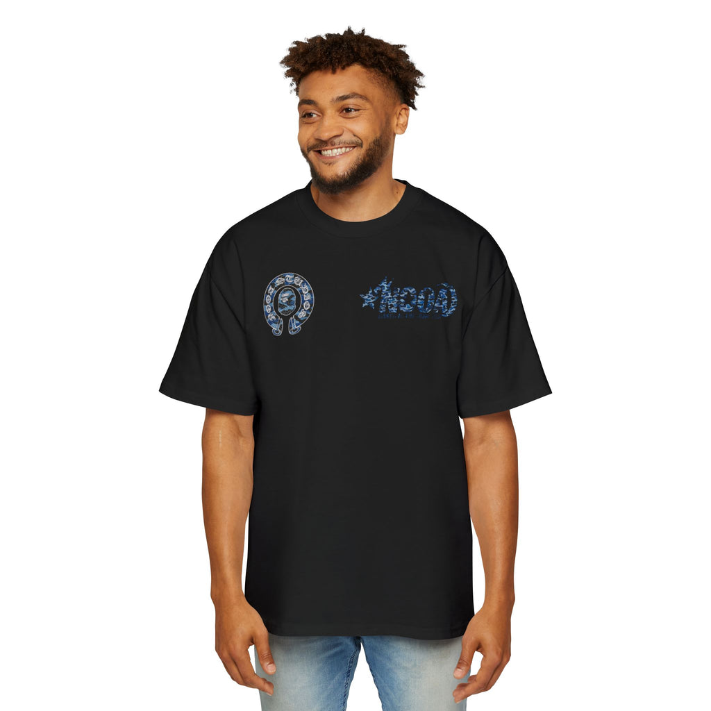Graphic Tee — 'NOOA Based in the Trenches' Oversized Military Camo Logo Shirt