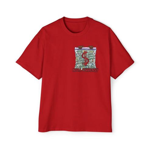 Money Bag Graphic Tee — "Nooa Currency" Oversized Men’s T-Shirt