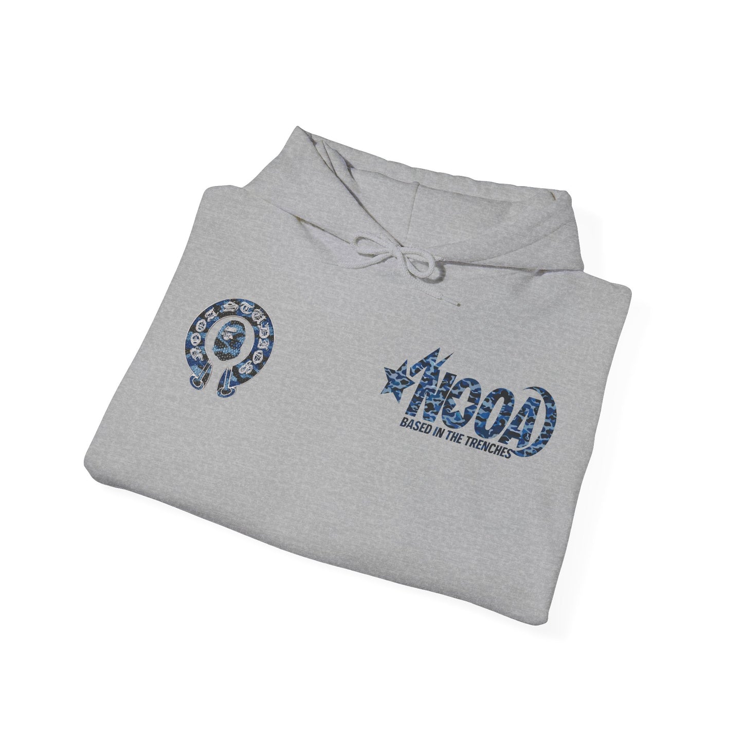 NOOA Logo Hoodie — 'Based in the Trenches' Graphic Pullover