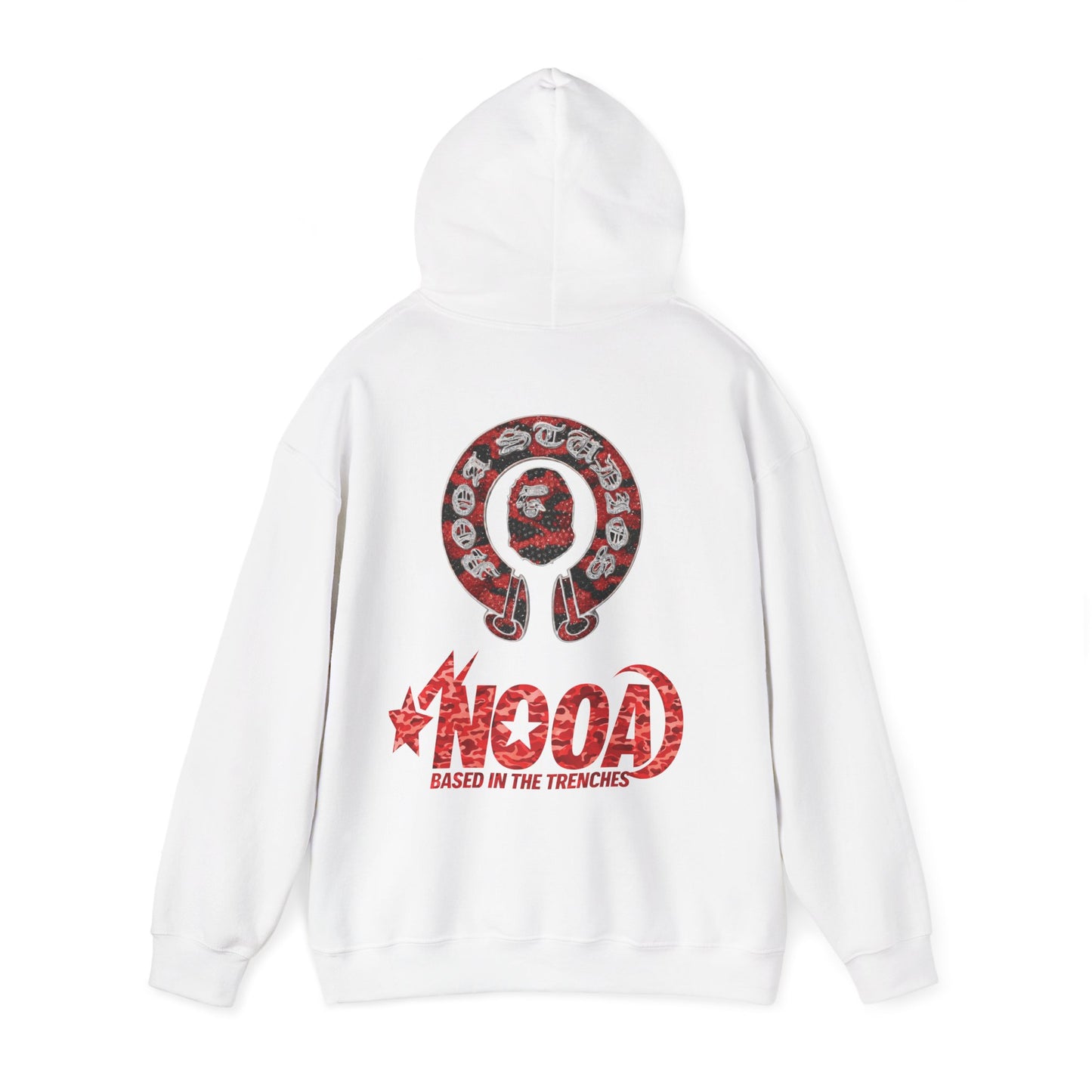 NOOA 'Based in the Trenches' Graphic Hoodie — Retro Star Logo Pullover