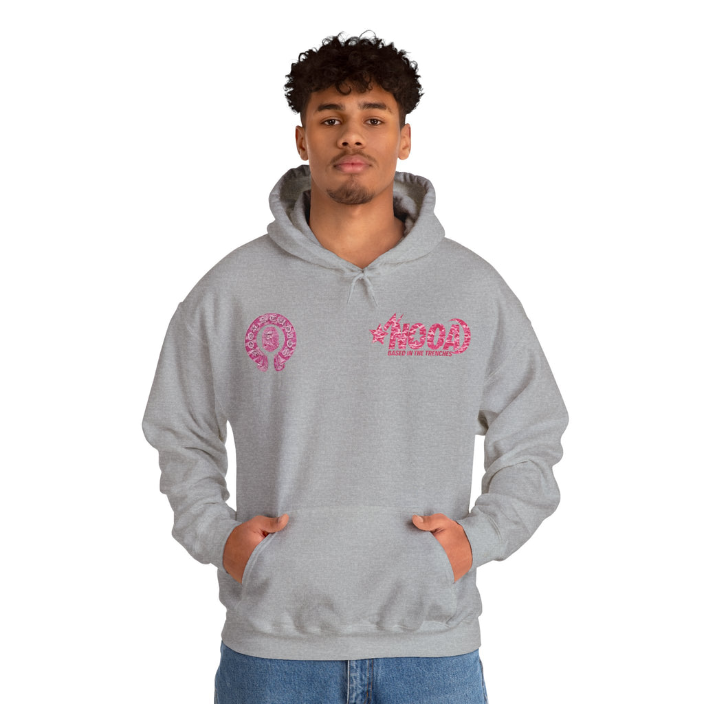 Hoodie — NOOA Pink Logo Graphic Hoodie (Based in the Trenches)