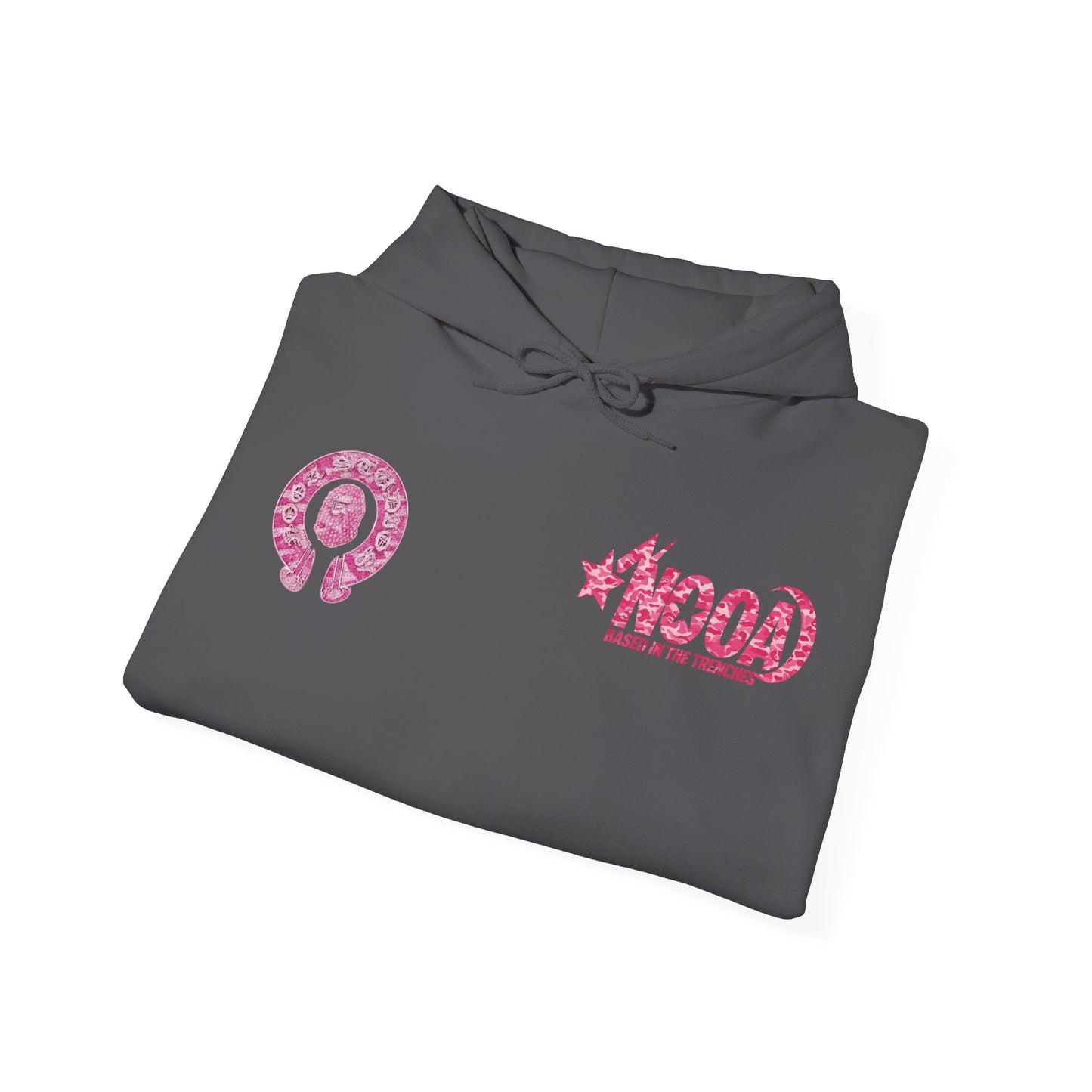 Hoodie — NOOA Pink Logo Graphic Hoodie (Based in the Trenches)