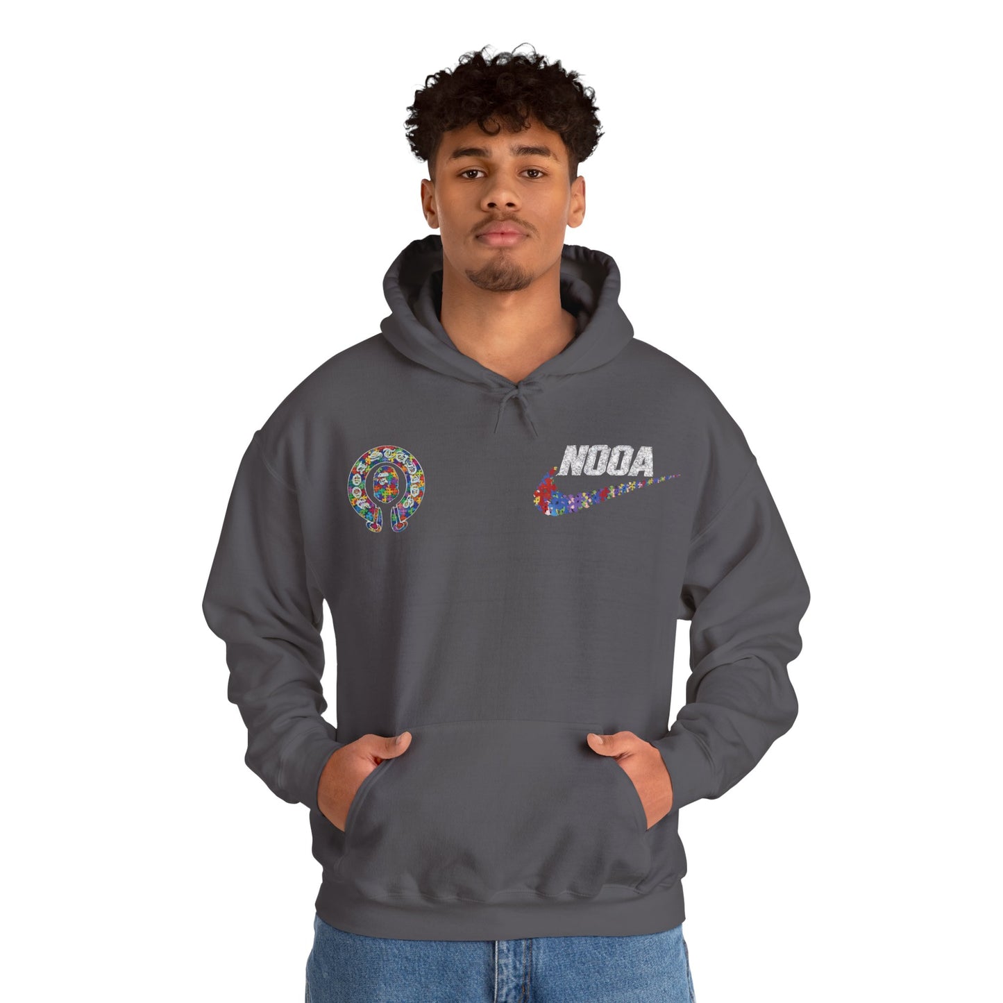 NOOA Floral Logo Hoodie - Colorful Nike Swoosh Pullover