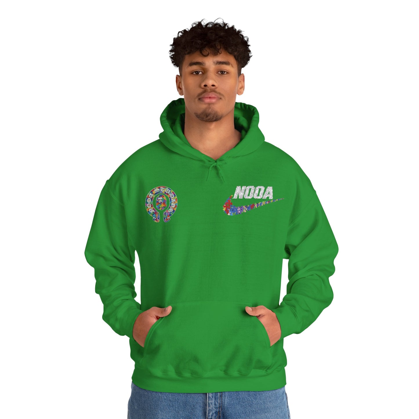 NOOA Floral Logo Hoodie - Colorful Nike Swoosh Pullover