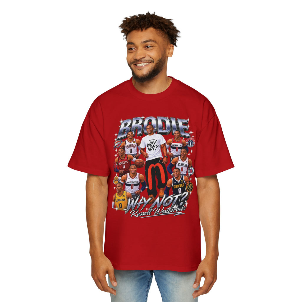Westbrook 'The Beast' Graphic Tee — Retro Basketball Collage Shirt