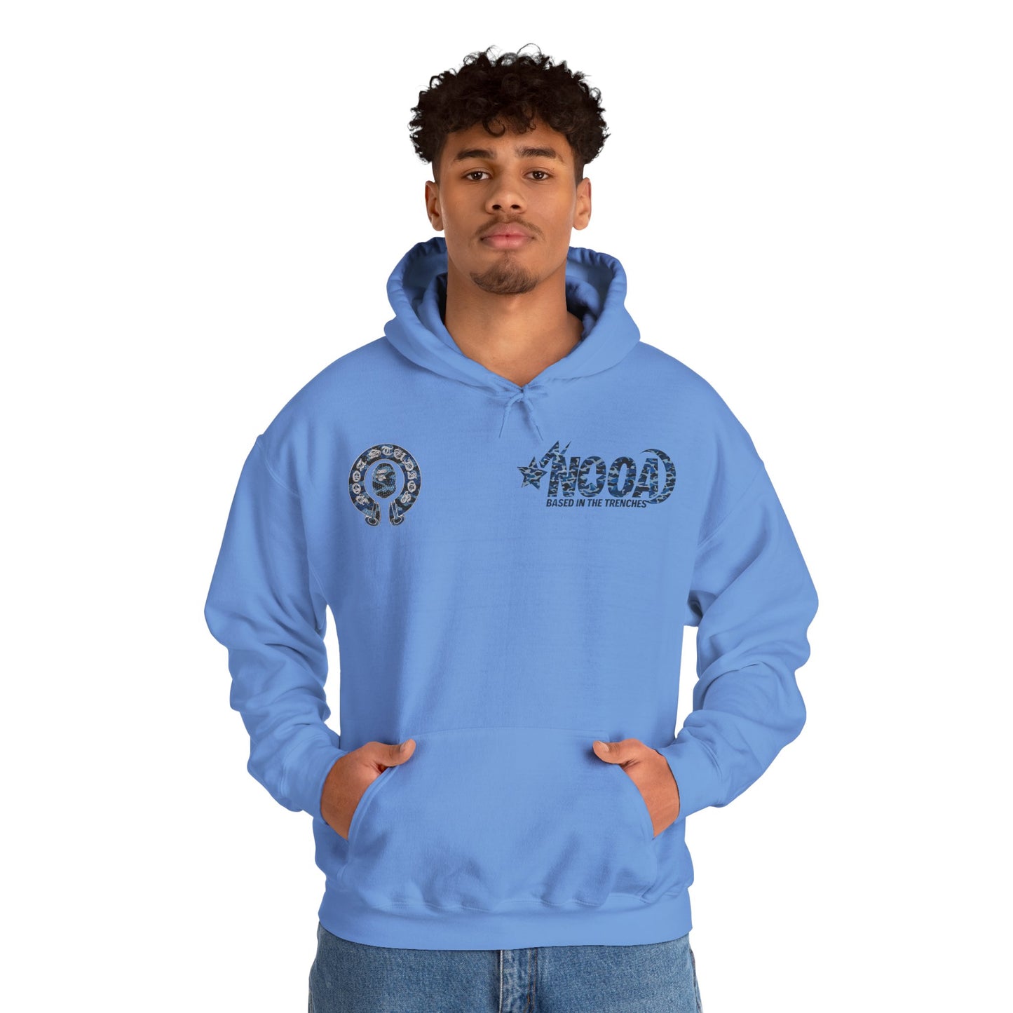 NOOA Logo Hoodie — 'Based in the Trenches' Graphic Pullover