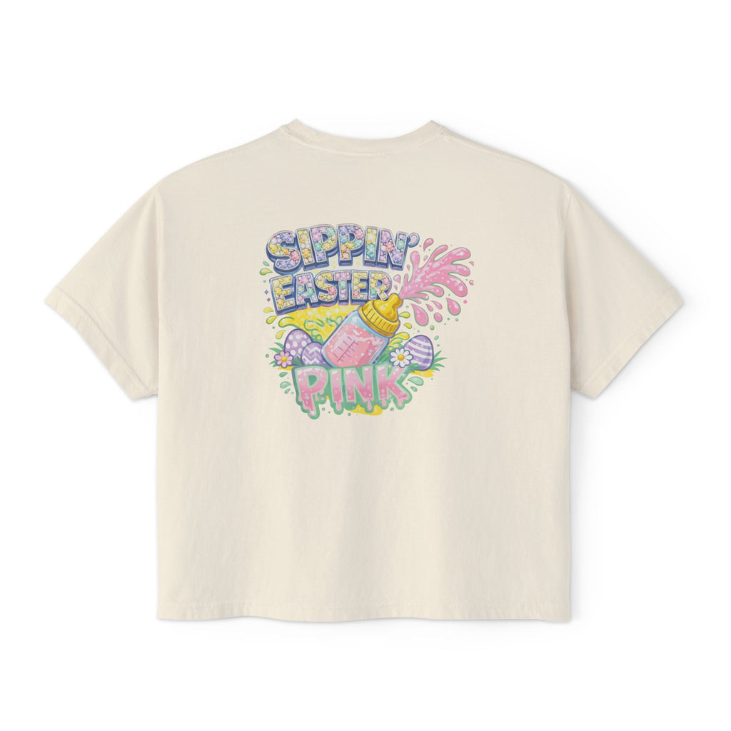 SIPPIN EASTER CROPPED TEE