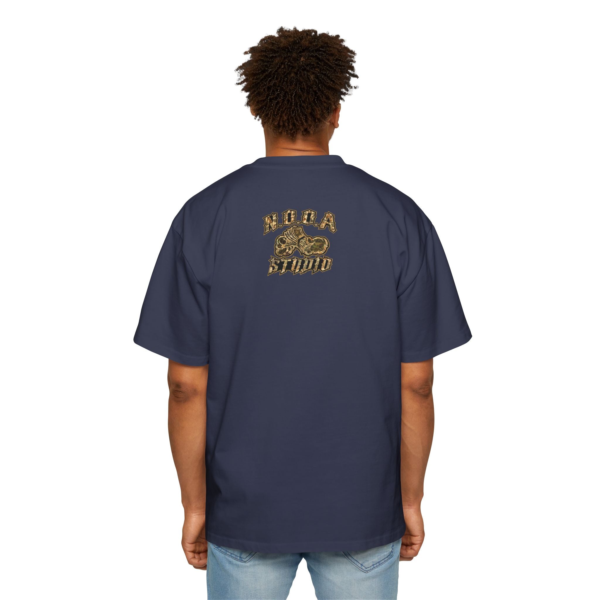 Men's Oversized Tee — Retro Hip-Hop Collage "Don't Let it Move" Graphic
