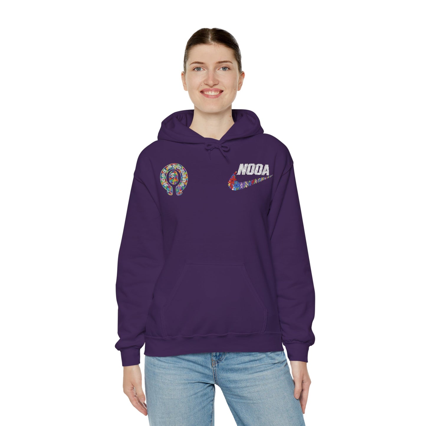 NOOA Floral Logo Hoodie - Colorful Nike Swoosh Pullover