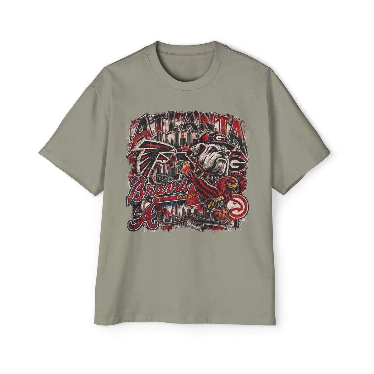 Atlanta Sports Graphic Tee - Falcons & Braves Vintage Mashup