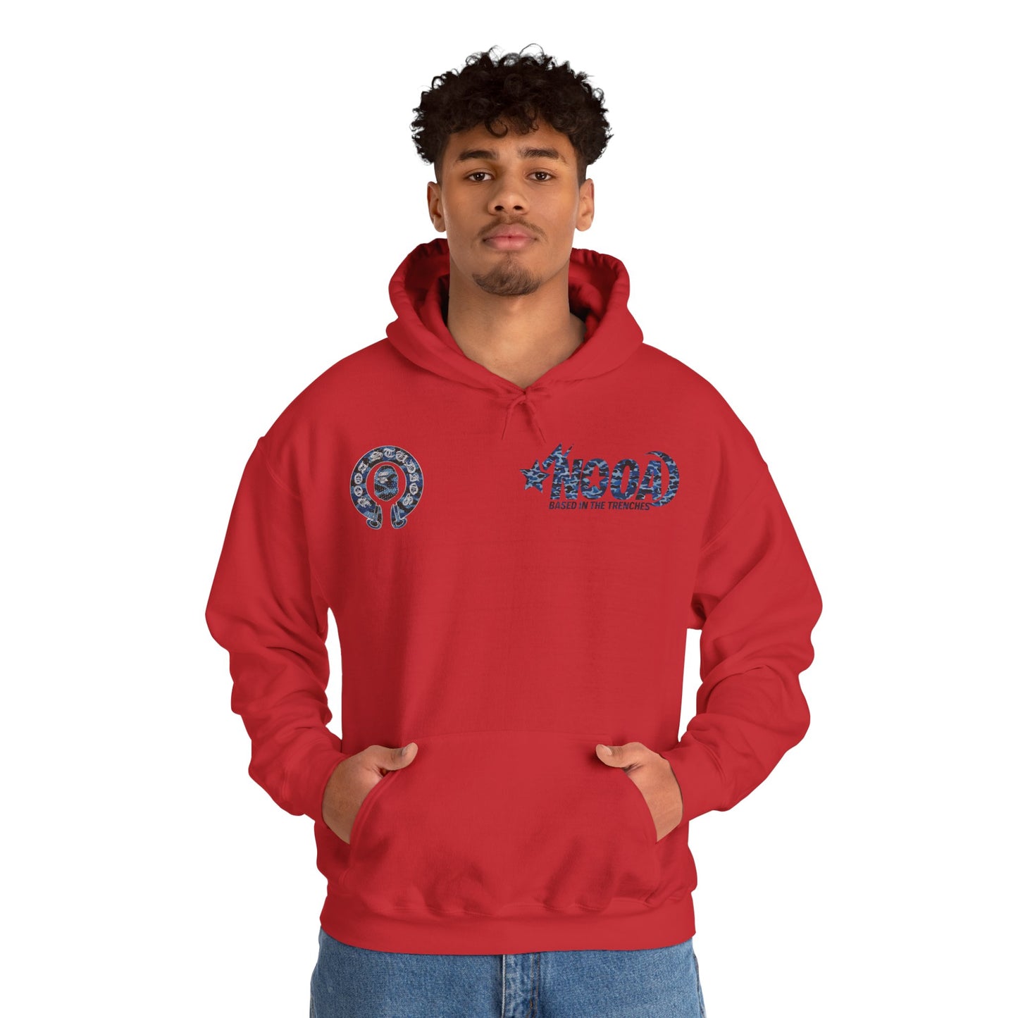 NOOA Logo Hoodie — 'Based in the Trenches' Graphic Pullover