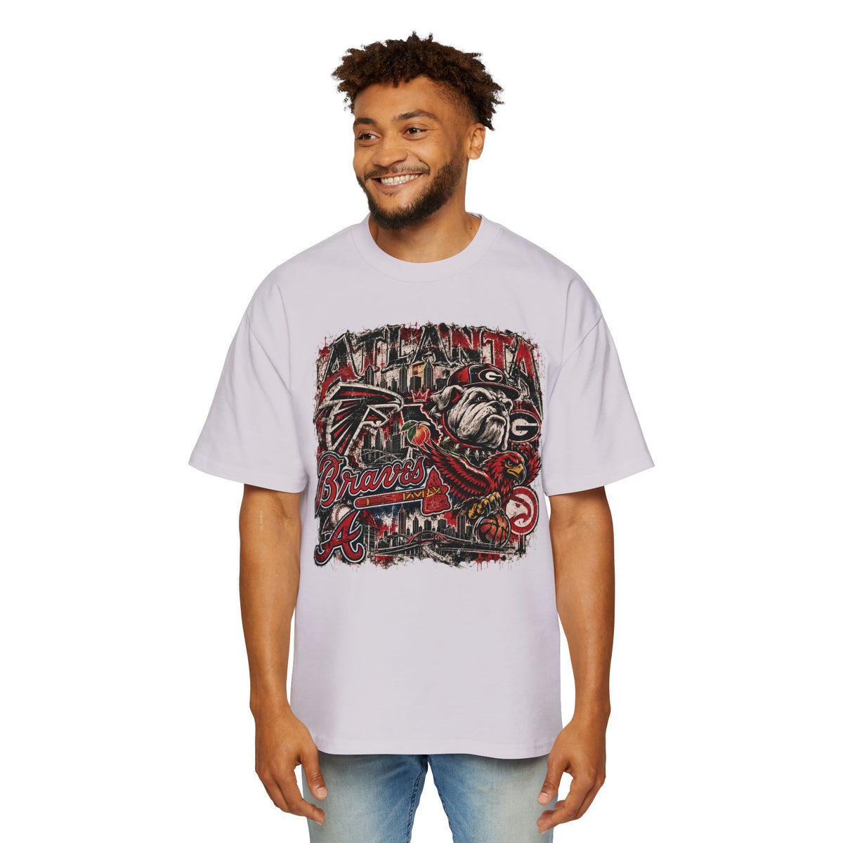 Atlanta Sports Graphic Tee - Falcons & Braves Vintage Mashup