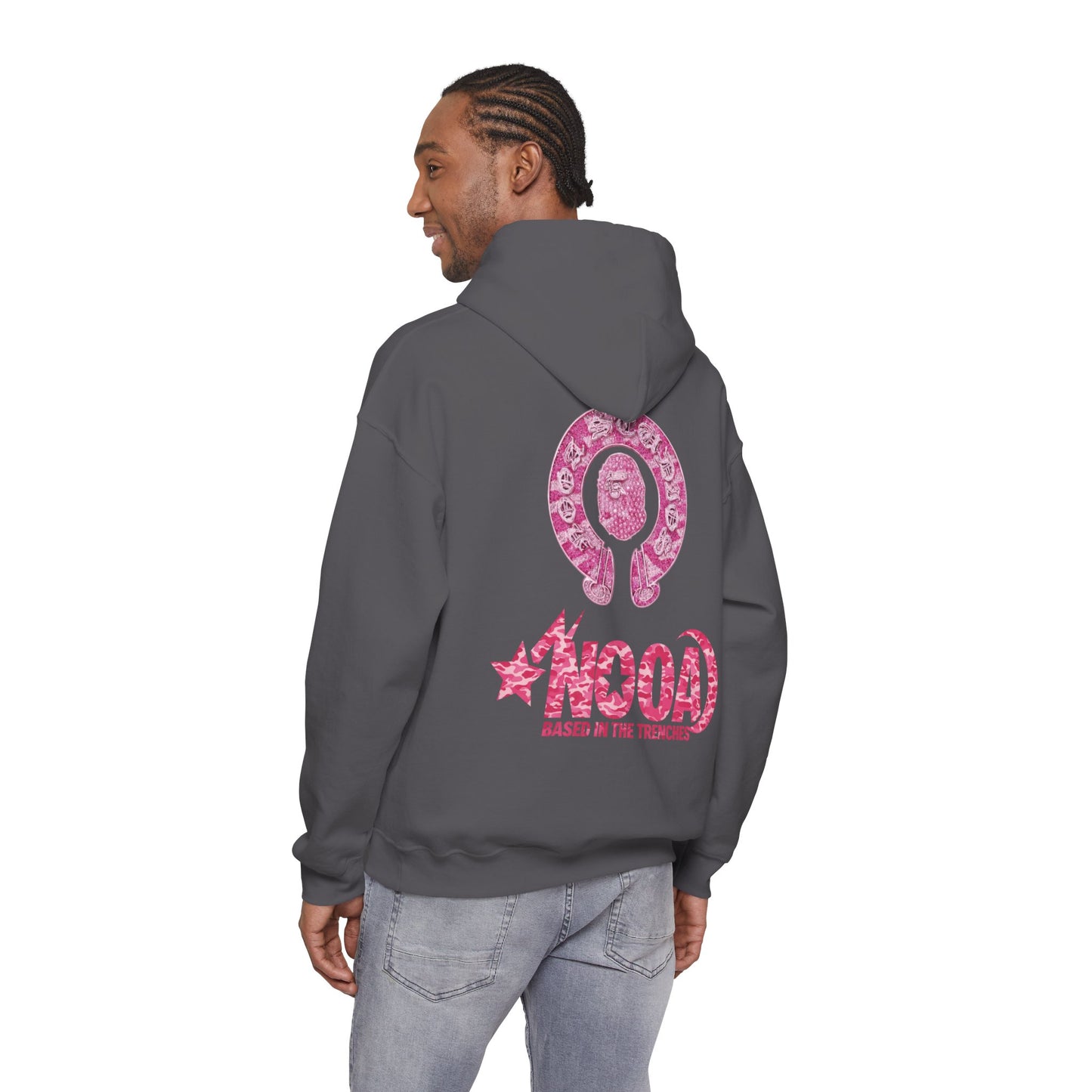 Hoodie — NOOA Pink Logo Graphic Hoodie (Based in the Trenches)