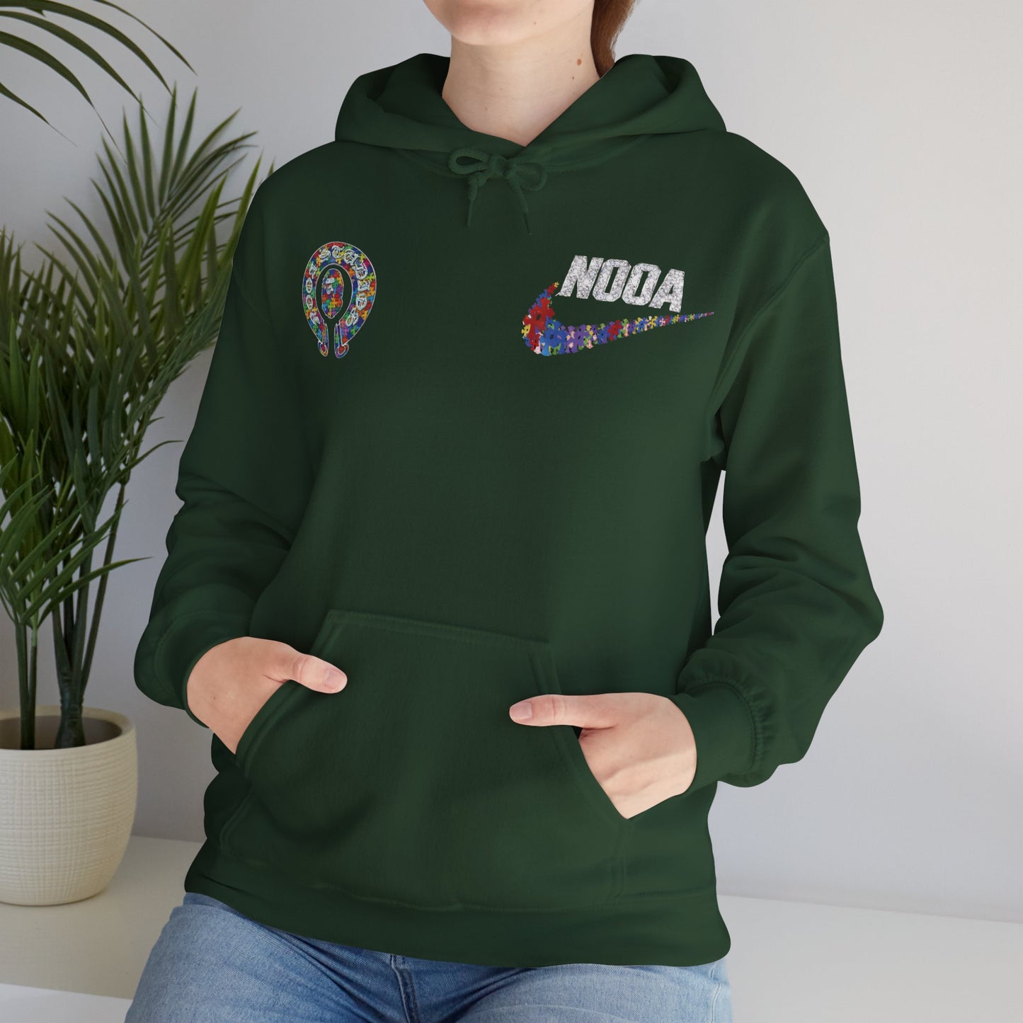 NOOA Floral Logo Hoodie - Colorful Nike Swoosh Pullover
