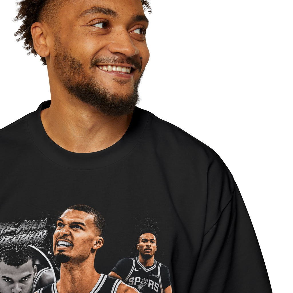 Spurs Basketball Graphic Tee — Retro Collage & Bling Back Print
