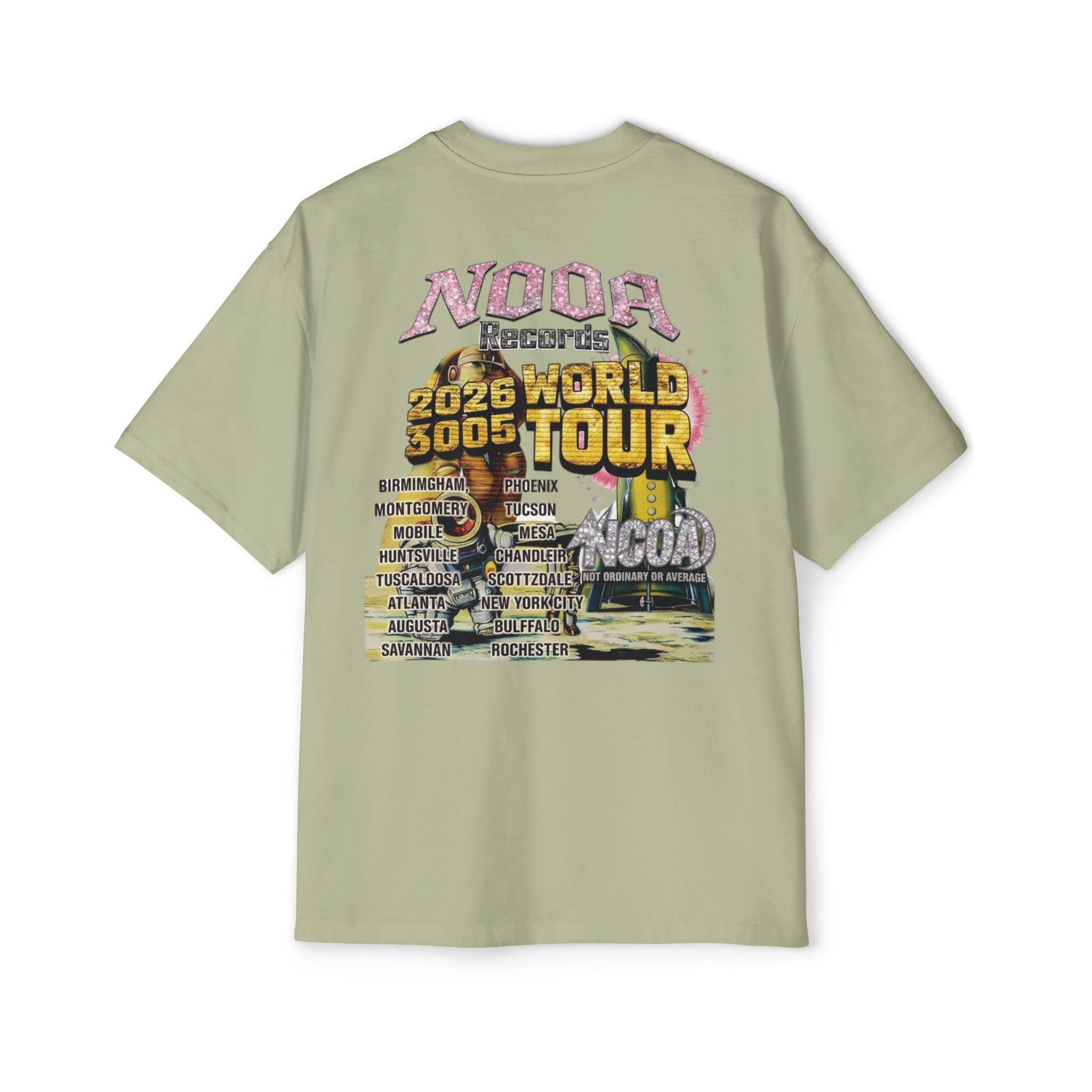 Vintage Space Tour T‑Shirt — "Nooa Studios 2026 World Tour" Graphic Tee