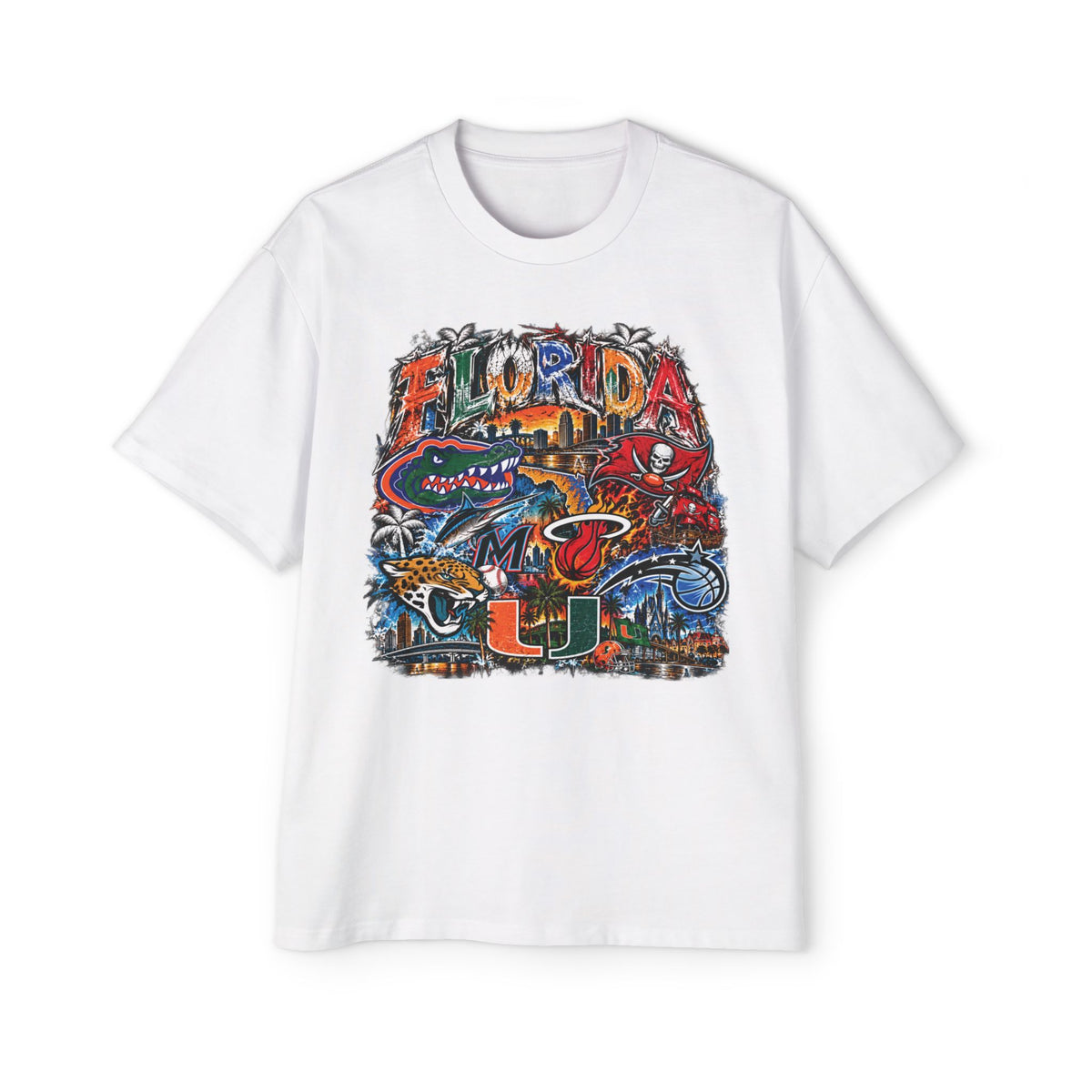 Florida Vintage Collage Tee — University of Miami Hurricanes Graphic Shirt