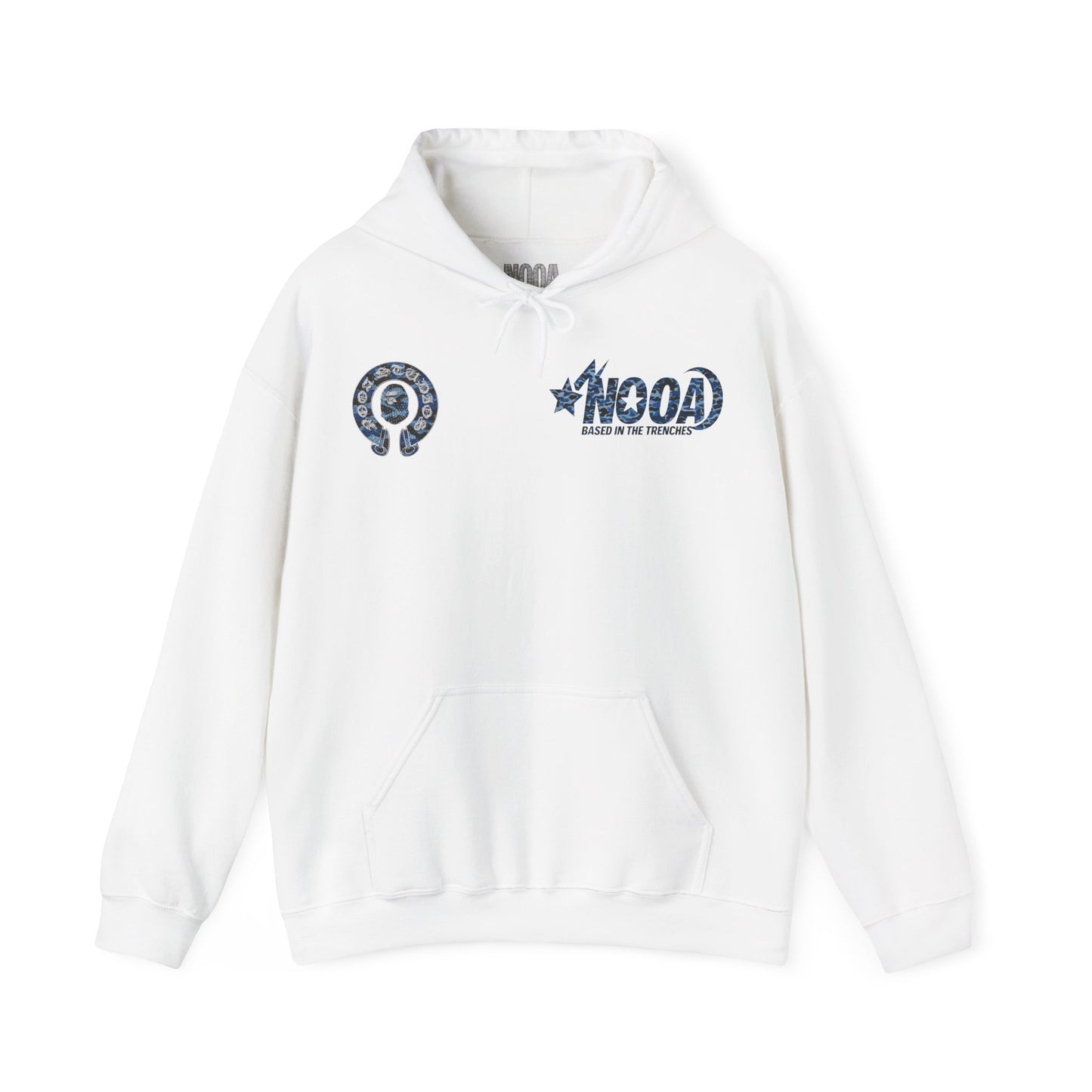 NOOA Logo Hoodie — 'Based in the Trenches' Graphic Pullover