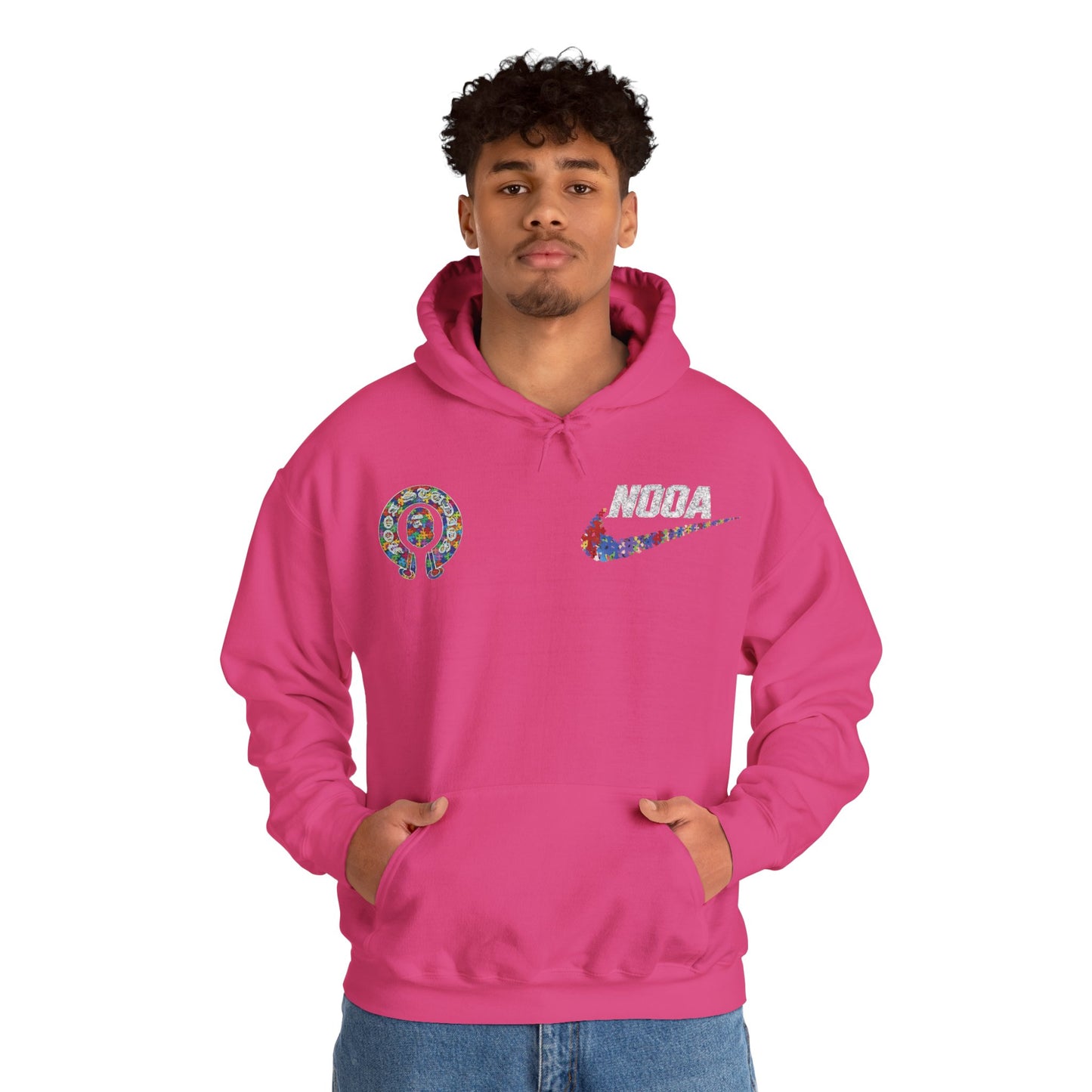 NOOA Floral Logo Hoodie - Colorful Nike Swoosh Pullover