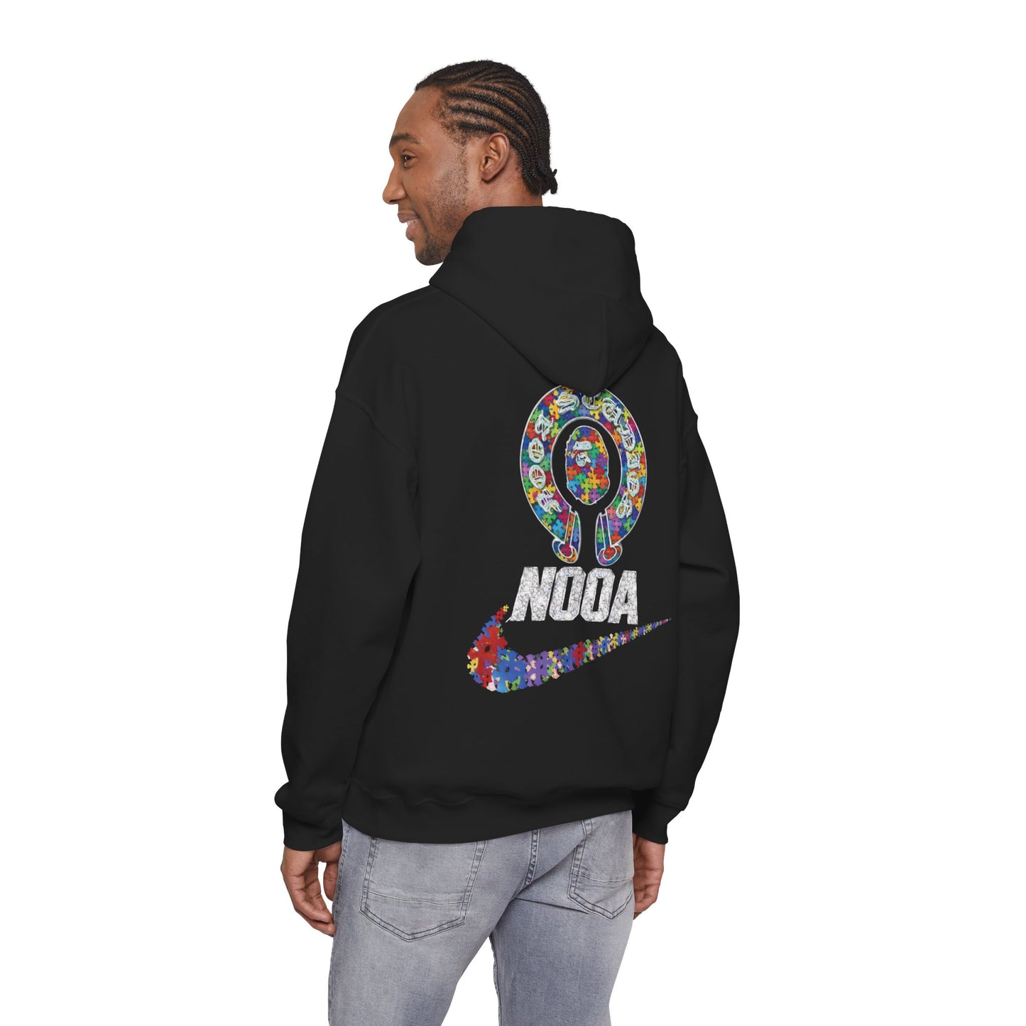 NOOA Floral Logo Hoodie - Colorful Nike Swoosh Pullover