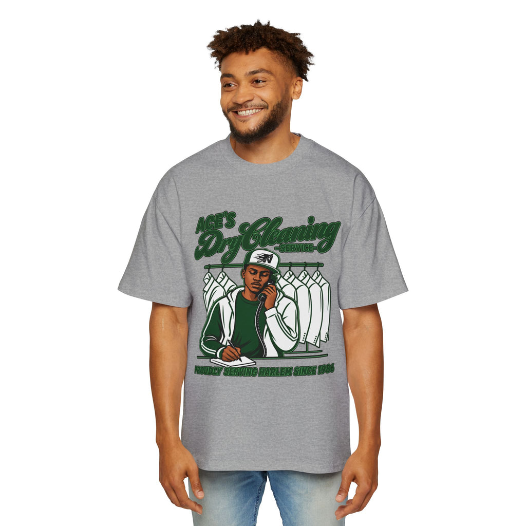 Ace’s Dry Cleaning Graphic Tee — ‘Proudly Serving Harlem Since 1986’ (Nooa Currency Back Print)