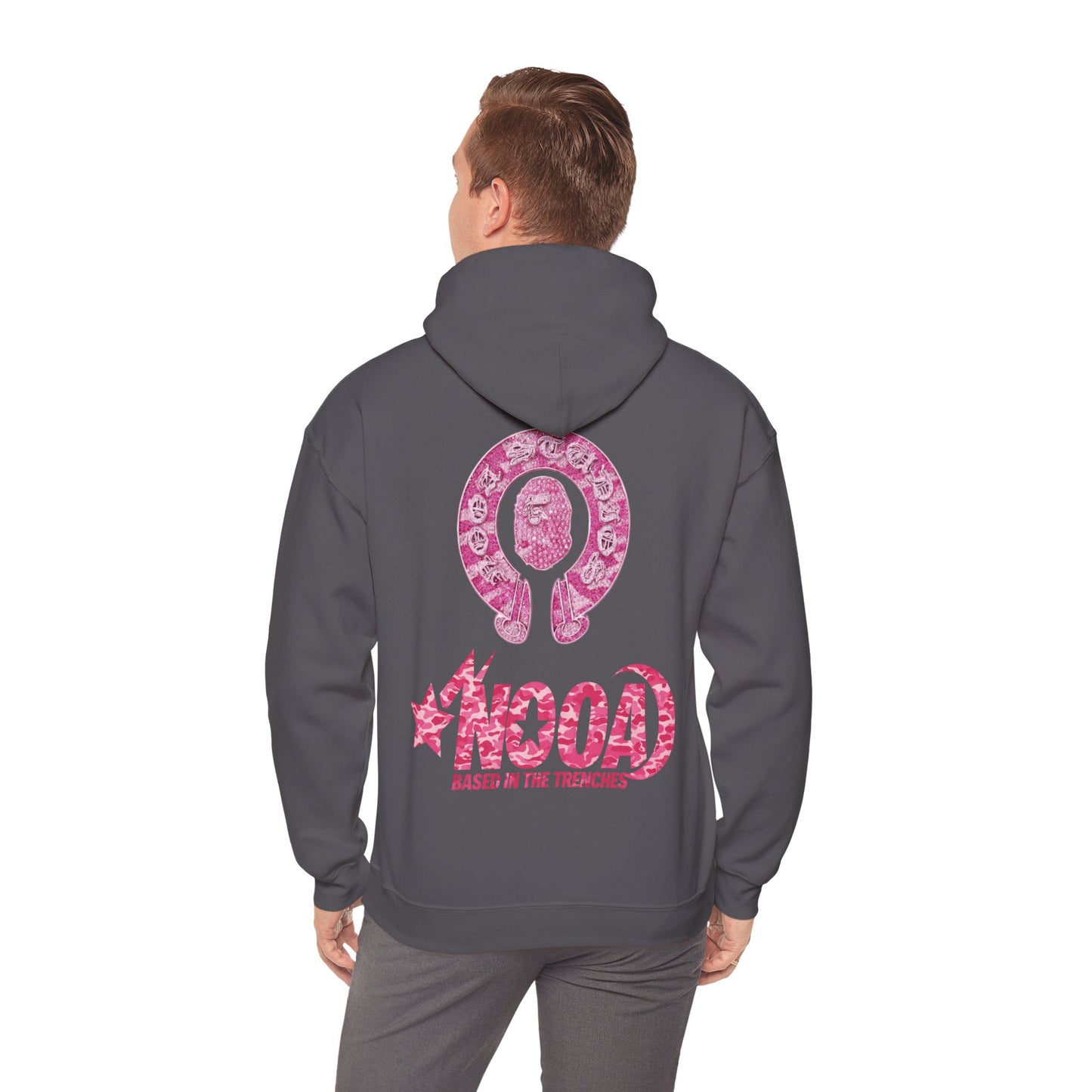Hoodie — NOOA Pink Logo Graphic Hoodie (Based in the Trenches)