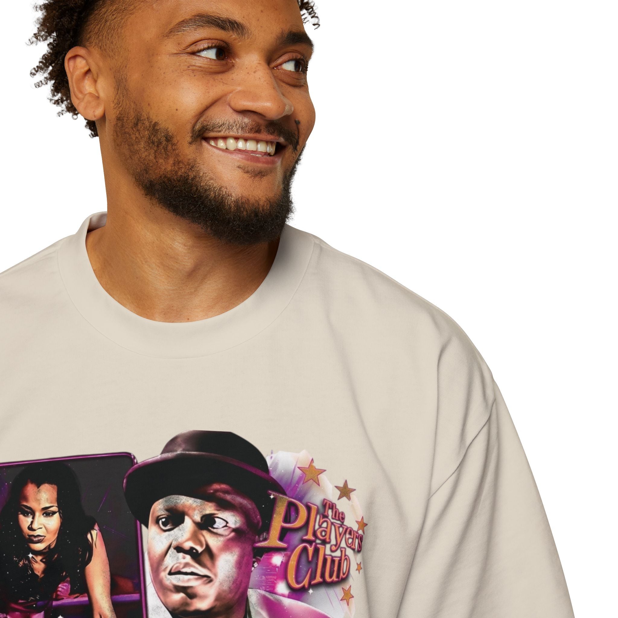 Men's Oversized Tee — Retro Hip-Hop Collage "Don't Let it Move" Graphic