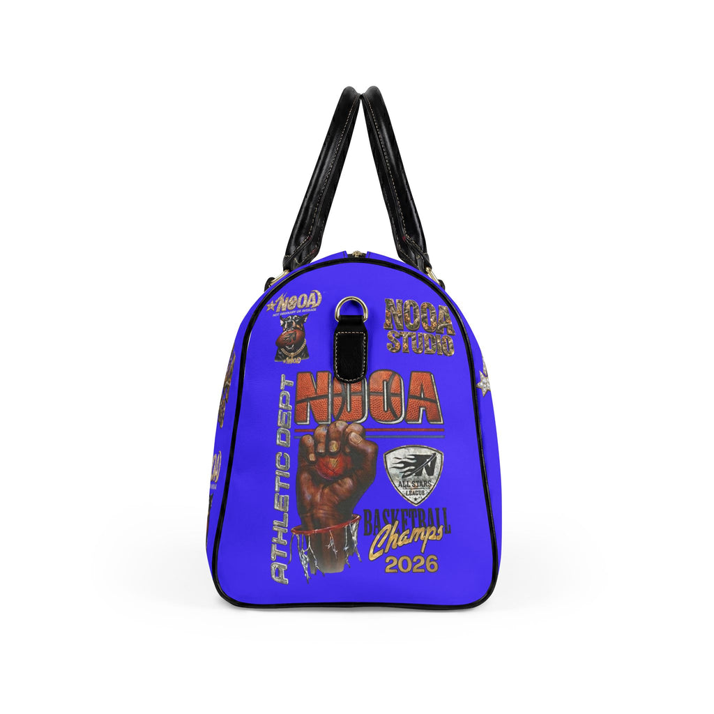 Leather Travel Bag - Retro N00A Graphic Weekender Duffle