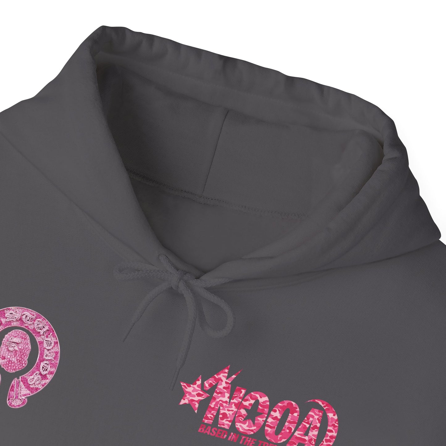 Hoodie — NOOA Pink Logo Graphic Hoodie (Based in the Trenches)