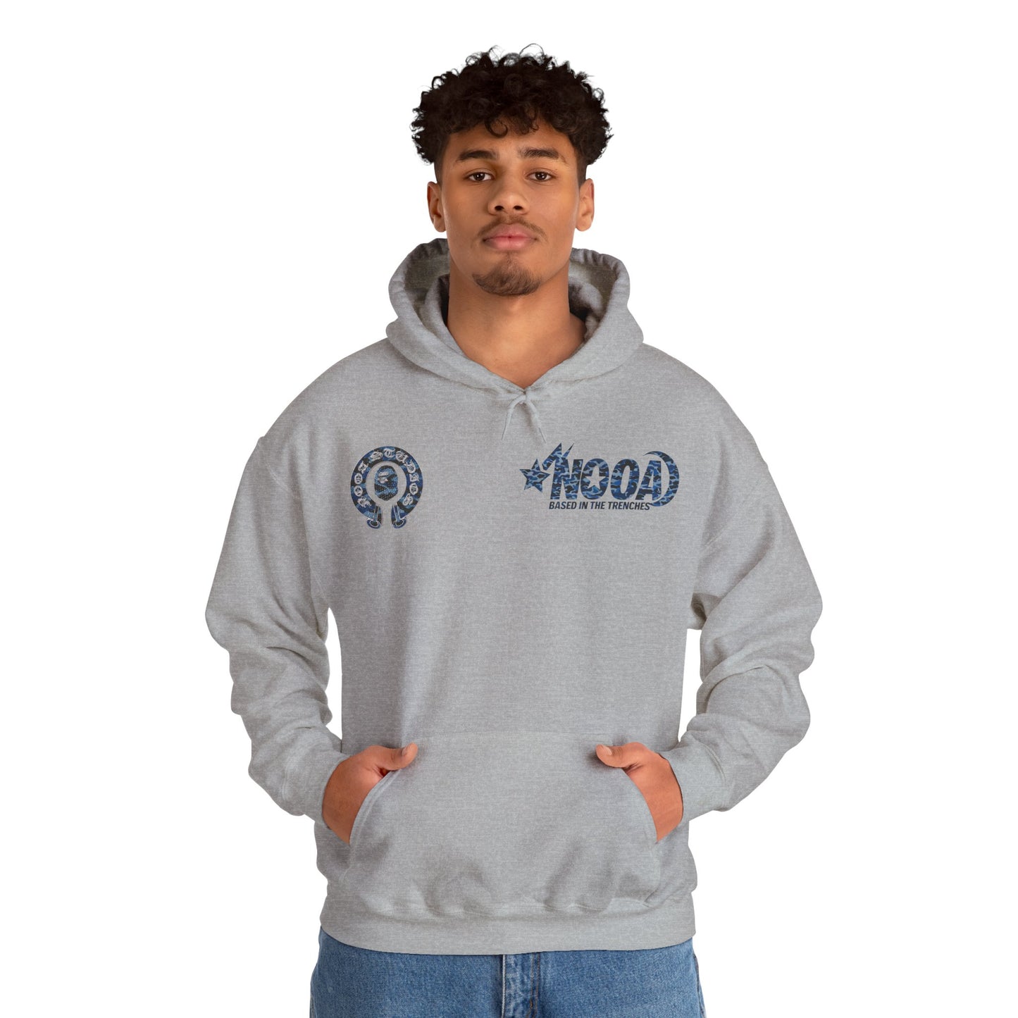NOOA Logo Hoodie — 'Based in the Trenches' Graphic Pullover