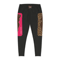 Plus Size Leggings — Bold Leopard & Pink Silhouette AOP Leggings