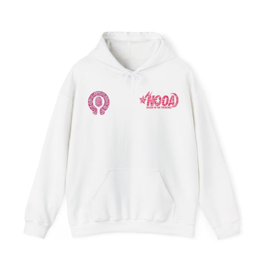 Hoodie — NOOA Pink Logo Graphic Hoodie (Based in the Trenches)