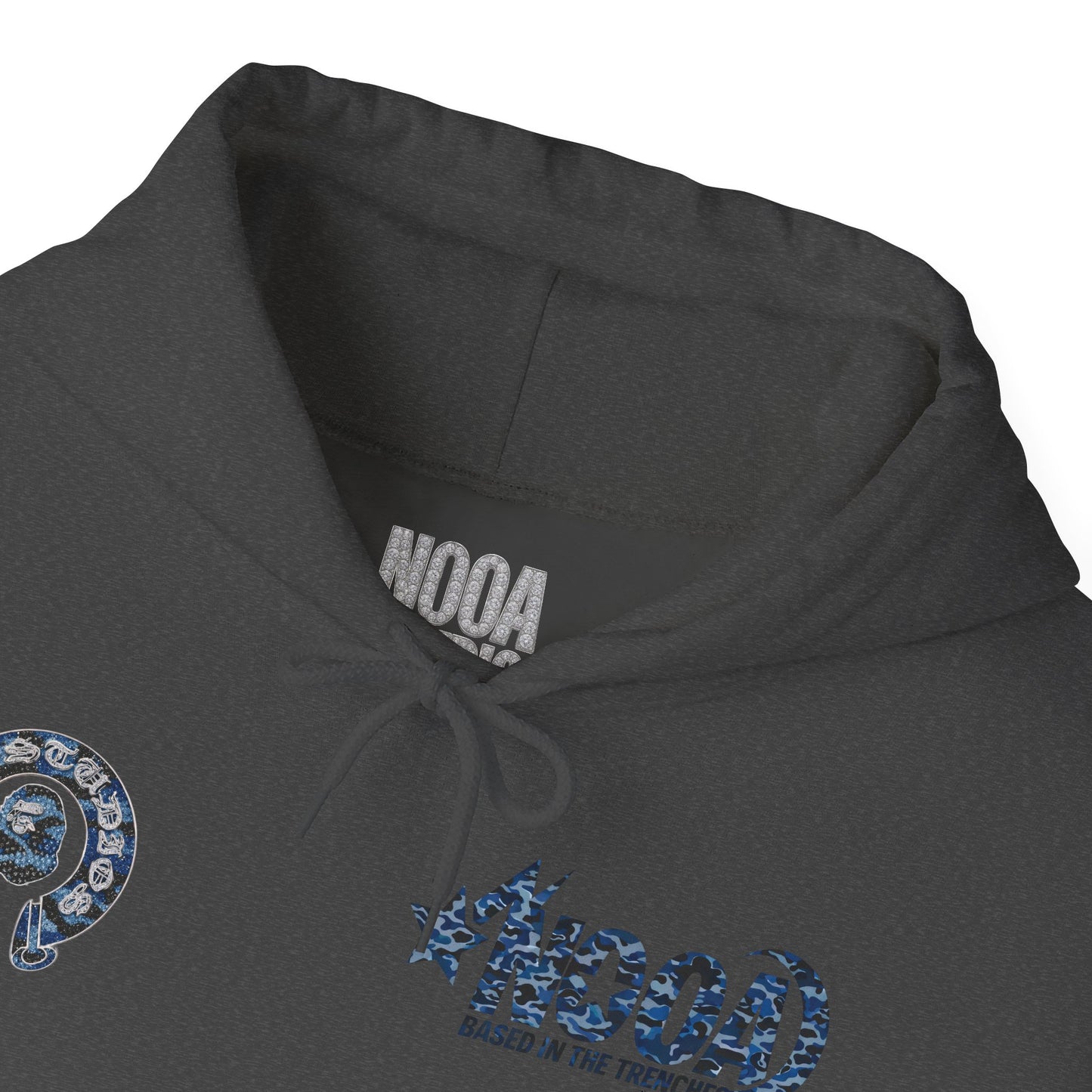 NOOA Logo Hoodie — 'Based in the Trenches' Graphic Pullover