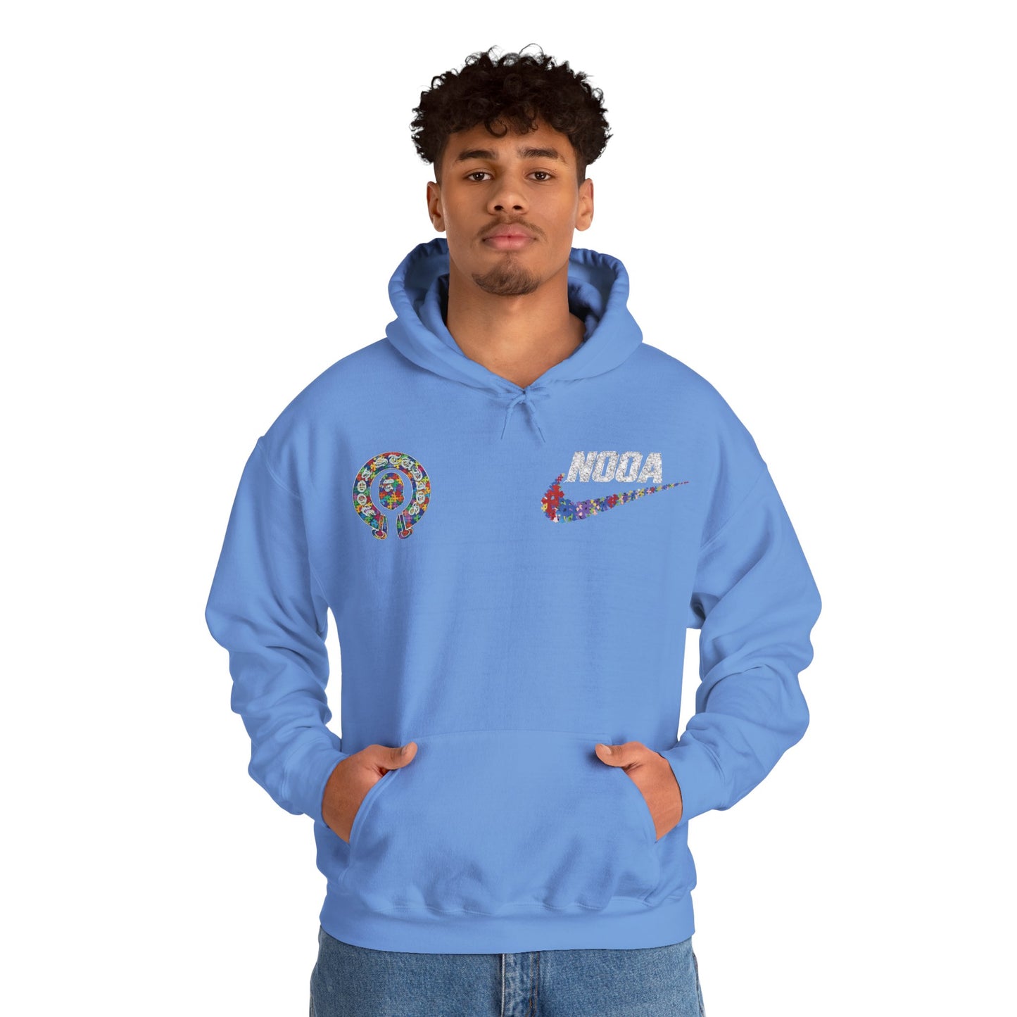 NOOA Floral Logo Hoodie - Colorful Nike Swoosh Pullover