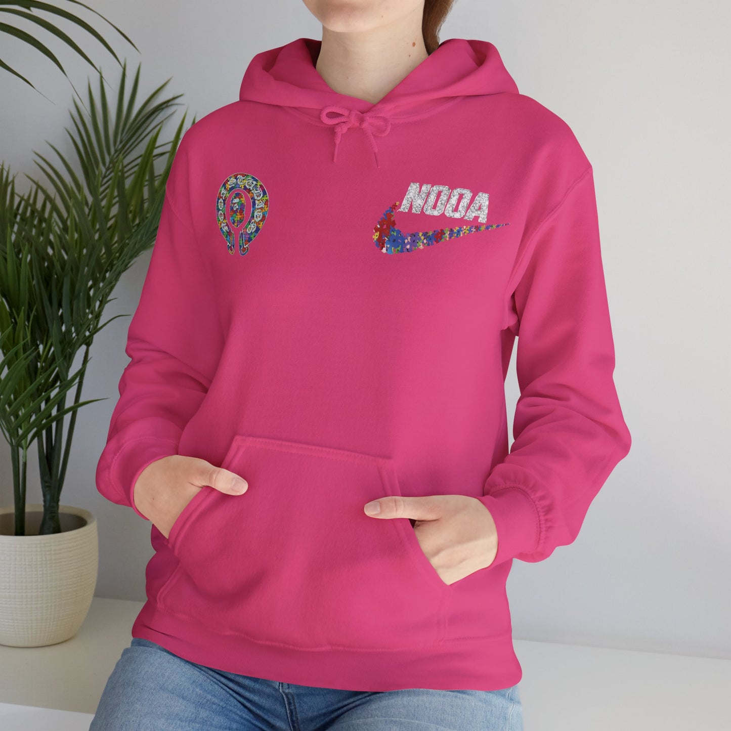 NOOA Floral Logo Hoodie - Colorful Nike Swoosh Pullover