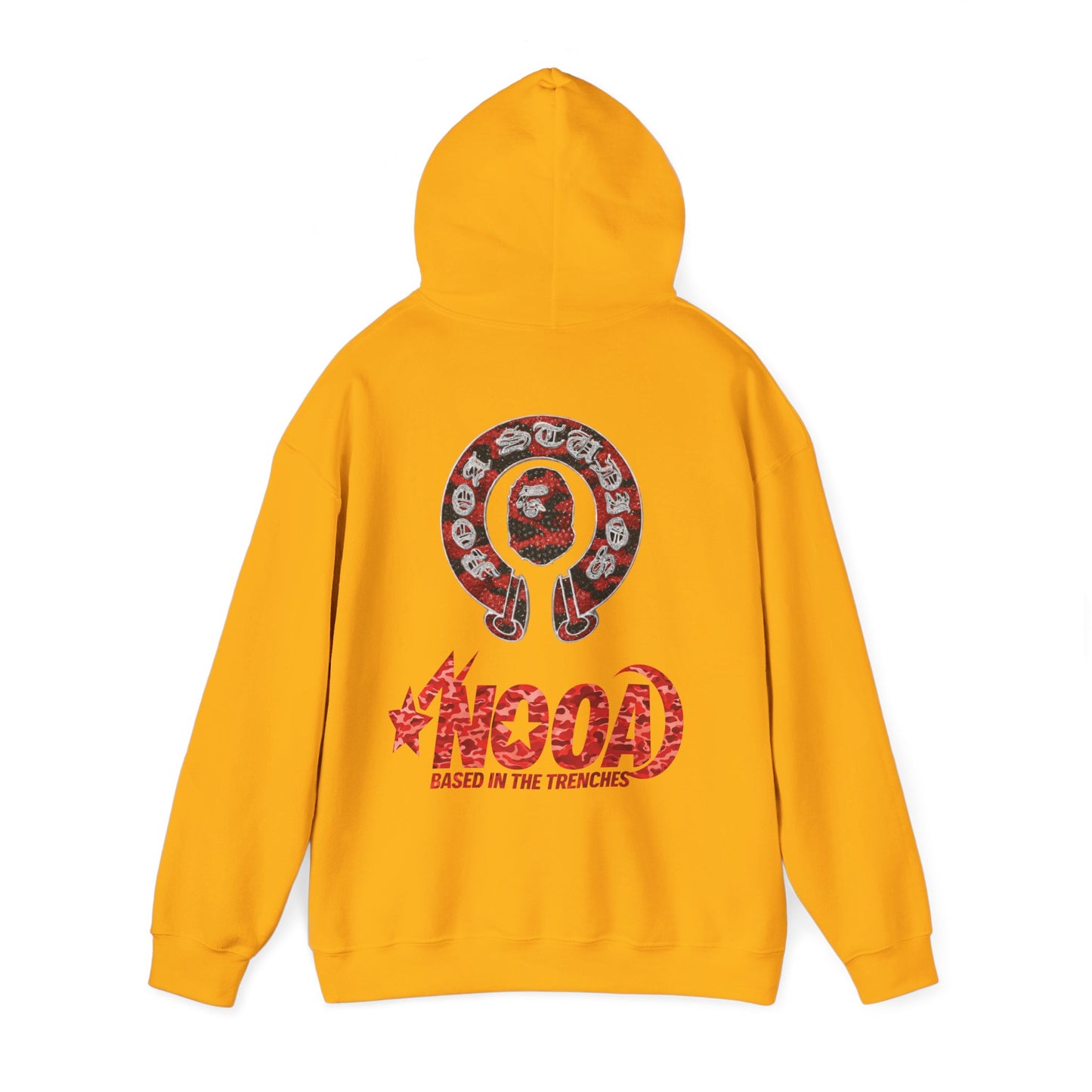 NOOA 'Based in the Trenches' Graphic Hoodie — Retro Star Logo Pullover