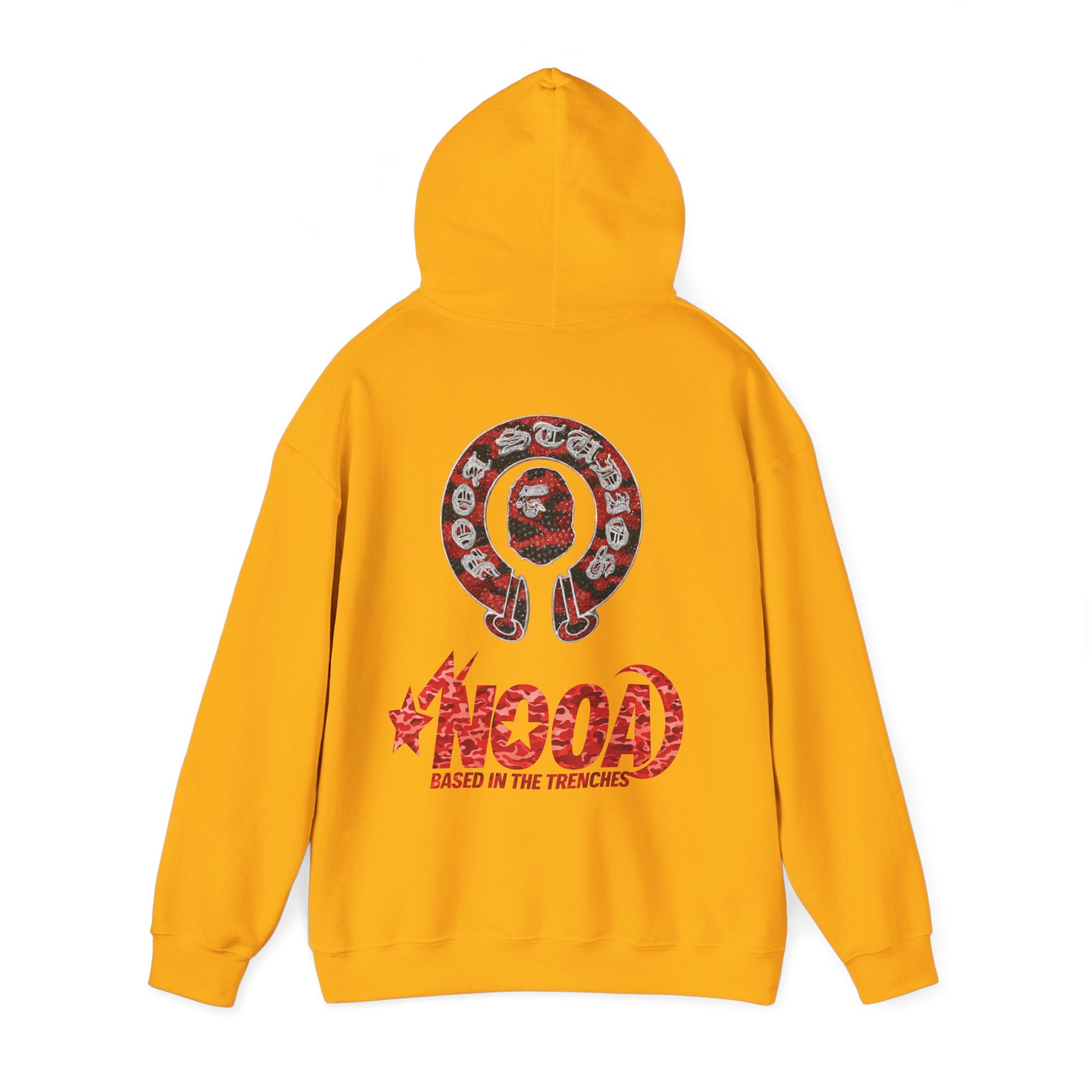 NOOA 'Based in the Trenches' Graphic Hoodie — Retro Star Logo Pullover
